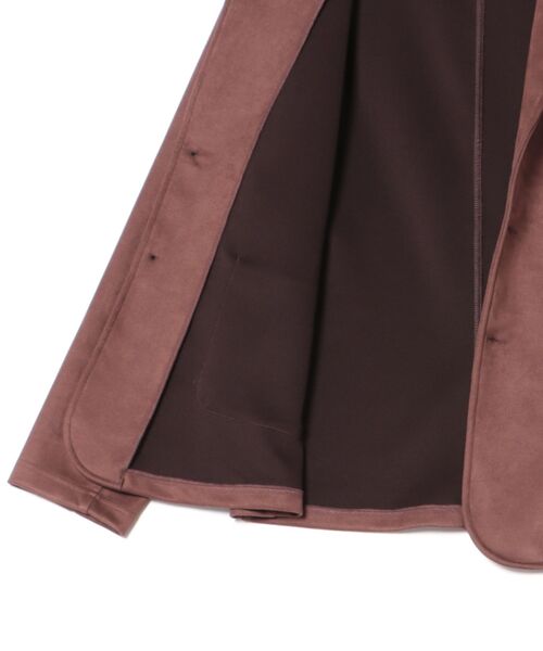 m.f.editorial(エムエフエディトリアル)の「【ストレッチ ややゆったり】m.f.エディトリアルメンズ 起毛 2ボタン ジャケット(テーラードジャケット・メンズ・ライトグレー/ダークウッド・MEDIUM/LARGE/X-LARGE)」の4枚目の写真