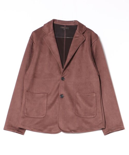 m.f.editorial(エムエフエディトリアル)の「【ストレッチ ややゆったり】m.f.エディトリアルメンズ 起毛 2ボタン ジャケット(テーラードジャケット・メンズ・ライトグレー/ダークウッド・MEDIUM/LARGE/X-LARGE)」の5枚目の写真