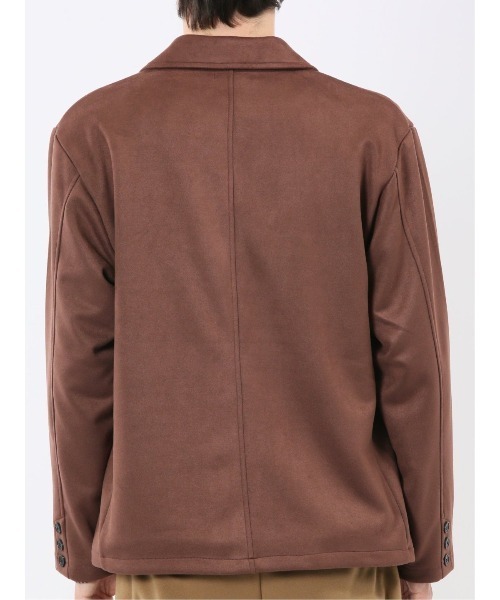 m.f.editorial(エムエフエディトリアル)の「【ストレッチ ややゆったり】m.f.エディトリアルメンズ 起毛 2ボタン ジャケット(テーラードジャケット・メンズ・ライトグレー/ダークウッド・MEDIUM/LARGE/X-LARGE)」の8枚目の写真