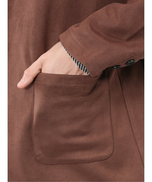 m.f.editorial(エムエフエディトリアル)の「【ストレッチ ややゆったり】m.f.エディトリアルメンズ 起毛 2ボタン ジャケット(テーラードジャケット・メンズ・ライトグレー/ダークウッド・MEDIUM/LARGE/X-LARGE)」の10枚目の写真