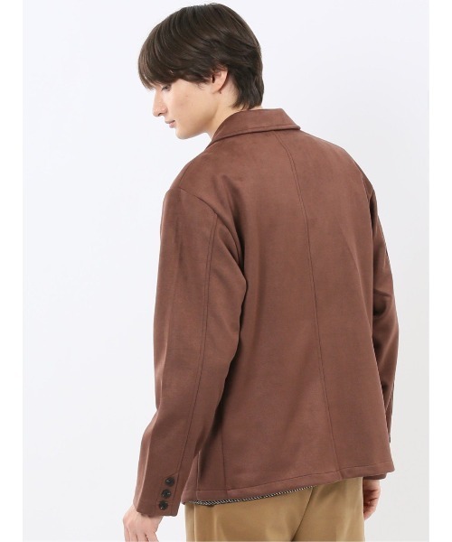 m.f.editorial(エムエフエディトリアル)の「【ストレッチ ややゆったり】m.f.エディトリアルメンズ 起毛 2ボタン ジャケット(テーラードジャケット・メンズ・ライトグレー/ダークウッド・MEDIUM/LARGE/X-LARGE)」の13枚目の写真