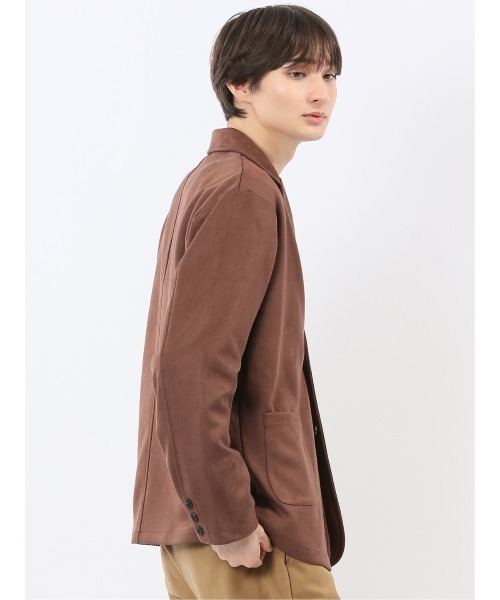 m.f.editorial(エムエフエディトリアル)の「【ストレッチ ややゆったり】m.f.エディトリアルメンズ 起毛 2ボタン ジャケット(テーラードジャケット・メンズ・ライトグレー/ダークウッド・MEDIUM/LARGE/X-LARGE)」の14枚目の写真