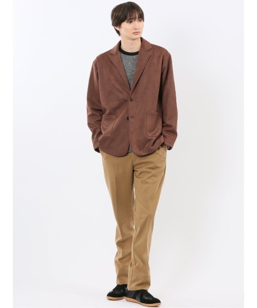 m.f.editorial(エムエフエディトリアル)の「【ストレッチ ややゆったり】m.f.エディトリアルメンズ 起毛 2ボタン ジャケット(テーラードジャケット・メンズ・ライトグレー/ダークウッド・MEDIUM/LARGE/X-LARGE)」の15枚目の写真