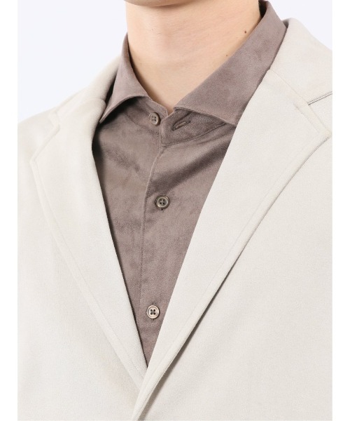 m.f.editorial(エムエフエディトリアル)の「【ストレッチ ややゆったり】m.f.エディトリアルメンズ 起毛 2ボタン ジャケット(テーラードジャケット・メンズ・ライトグレー/ダークウッド・MEDIUM/LARGE/X-LARGE)」の20枚目の写真