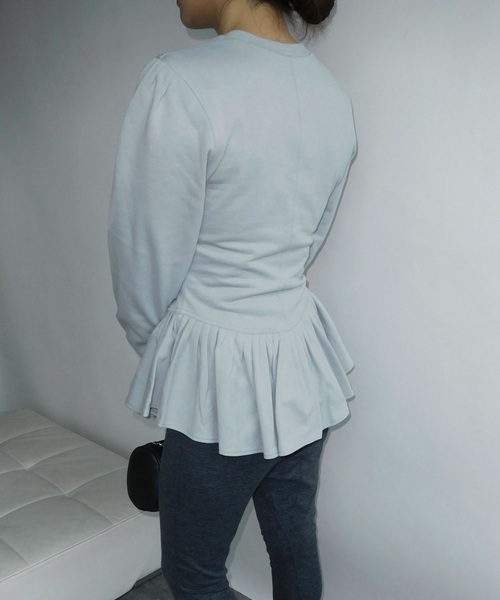 EDIT. FOR LULU（エディットフォールル）の「angielala LULU  ペプラムスウェット（Tシャツ/カットソー・レディース・チャコールグレー/ネイビー・FREE）」の4枚目の写真