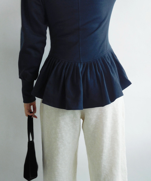 EDIT. FOR LULU（エディットフォールル）の「angielala LULU  ペプラムスウェット（Tシャツ/カットソー・レディース・チャコールグレー/ネイビー・FREE）」の8枚目の写真