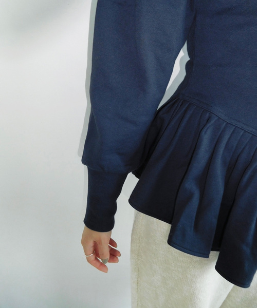 EDIT. FOR LULU（エディットフォールル）の「angielala LULU  ペプラムスウェット（Tシャツ/カットソー・レディース・チャコールグレー/ネイビー・FREE）」の9枚目の写真