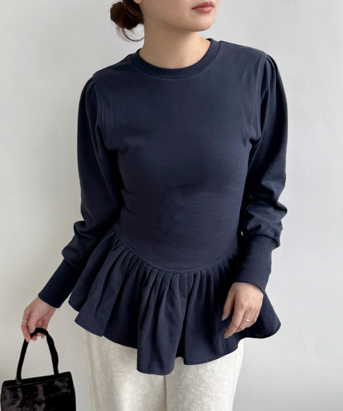 EDIT. FOR LULU（エディットフォールル）の「angielala LULU  ペプラムスウェット（Tシャツ/カットソー・レディース・チャコールグレー/ネイビー・FREE）」の15枚目の写真