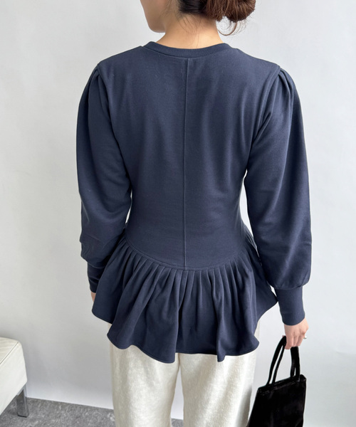 EDIT. FOR LULU（エディットフォールル）の「angielala LULU  ペプラムスウェット（Tシャツ/カットソー・レディース・チャコールグレー/ネイビー・FREE）」の17枚目の写真