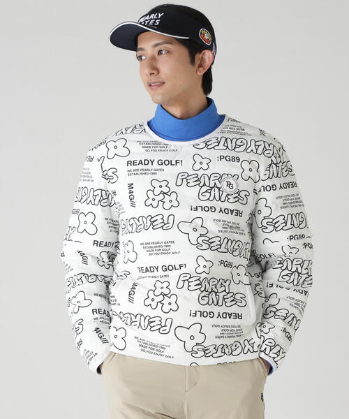 PEARLY GATES（パーリーゲイツ）の「【PEARLY GATES】NyストレッチBIGリップストップ中綿2WAYスニードジャック ＜ロゴ×花柄＞（その他トップス・メンズ・ホワイト系その他・MEDIUM/LARGE/X-LARGE/XX-LARGE）」の3枚目の写真