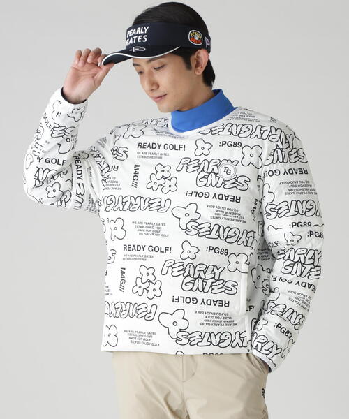 PEARLY GATES（パーリーゲイツ）の「【PEARLY GATES】NyストレッチBIGリップストップ中綿2WAYスニードジャック ＜ロゴ×花柄＞（その他トップス・メンズ・ホワイト系その他・MEDIUM/LARGE/X-LARGE/XX-LARGE）」の4枚目の写真
