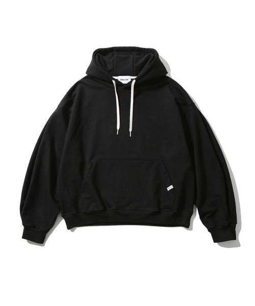 ANGLAN（アングラン）の「Valley Tuck Sweat Balloon Hoodie - Black（パーカー・メンズ・ブラック・FREE/1/2）」の7枚目の写真