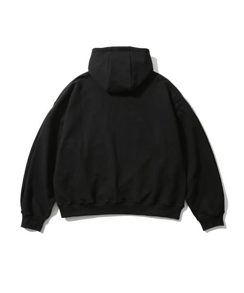 ANGLAN（アングラン）の「Valley Tuck Sweat Balloon Hoodie - Black（パーカー・メンズ・ブラック・FREE/1/2）」の6枚目の写真