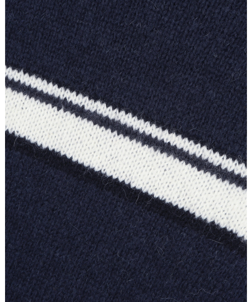 BESLOW（ビースロー）の「[ビスルーXデリック]ストライプアルパカニットネイビー（ニット/セーター・メンズ・その他・MEDIUM/LARGE/X-LARGE/SMALL）」の3枚目の写真