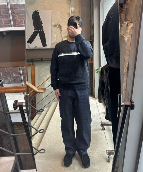 BESLOW（ビースロー）の「[ビスルーXデリック]ストライプアルパカニットネイビー（ニット/セーター・メンズ・その他・MEDIUM/LARGE/X-LARGE/SMALL）」の9枚目の写真