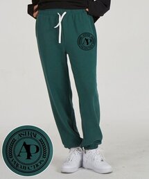 スポーティエンブレムコンフォータブルトレーニングスウェットジョガーパンツ_グリーン
