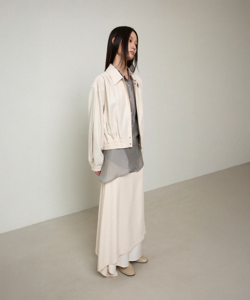 LMOOD(エルムード)の「(W) キュプラドレープツーウェイスカートパウダークリーム(スカート・レディース・その他・36/38)」の2枚目の写真