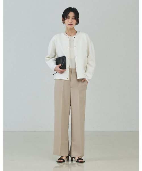 qualite(カリテ)の「ダブルフェイスニットカーデ/オフィスカジュアル/羽織り/春服(シャツ/ブラウス・レディース・ネイビー/オフホワイト・フリー)」の16枚目の写真