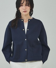 qualite | ダブルフェイスニットカーデ/オフィスカジュアル/羽織り/春服(シャツ/ブラウス)