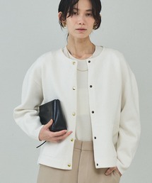 qualite | ダブルフェイスニットカーデ/オフィスカジュアル/羽織り/春服(カーディガン/ボレロ)