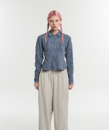 CORSET SHORT JACKET - BLUE