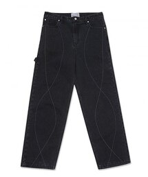 youthbath（ユースバース）の「STITCH WIDE DENIM_BLACK（デニムパンツ）」