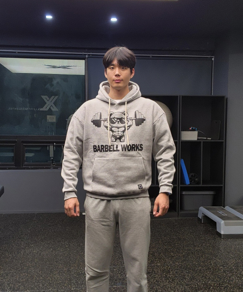 BARBELLWORKS（バーベルワークス）の「ベア起毛フードパーカー（パーカー・メンズ・ホワイト/ブラック/グレー・LARGE/X-LARGE）」の5枚目の写真