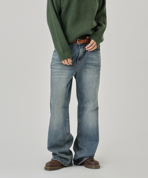 THE-ABON(エイボン)の「イチワイドブーツカットブラック(デニムパンツ・メンズ・ブラック・LARGE/SMALL/MEDIUM)」の2枚目の写真