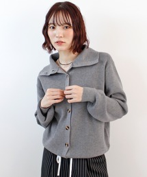 ボタンデザイン2WAYハイネックニット