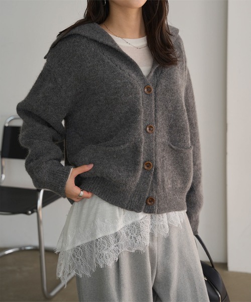 裾レースシアートップス（Tシャツ/カットソー）｜KOBE LETTUCE