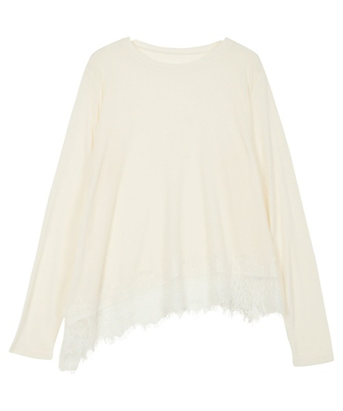 裾レースシアートップス（Tシャツ/カットソー）｜KOBE LETTUCE