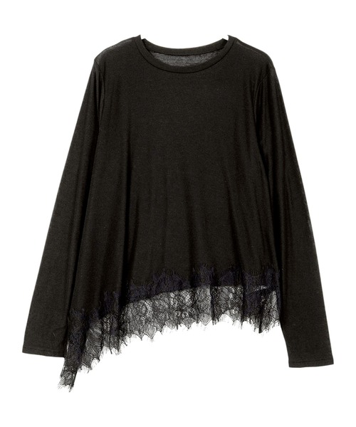 【新品】シーマリー 裾レースシアー長袖カットソー セール】裾レースシアートップス（Tシャツ/カットソー）｜KOBE LETTUCE