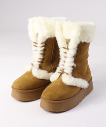 Dedes（デデス）の「軽量厚底 ユニセックス レースアップ ムートンブーツ（ブーツ）」