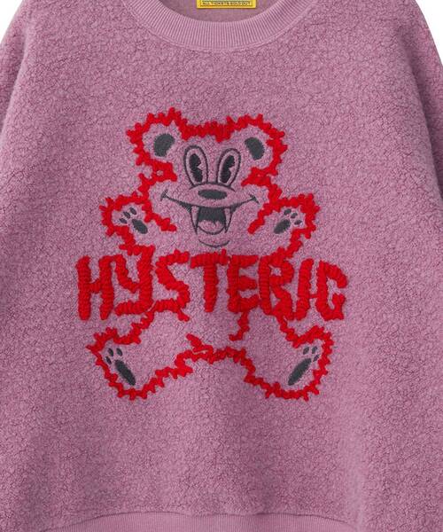 ヒステリックグラマー☆ベア刺繍オーバーサイズスエット HYSTERIC GLAMOUR（ヒステリックグラマー）の「FIRE BEAR刺繍 オーバー