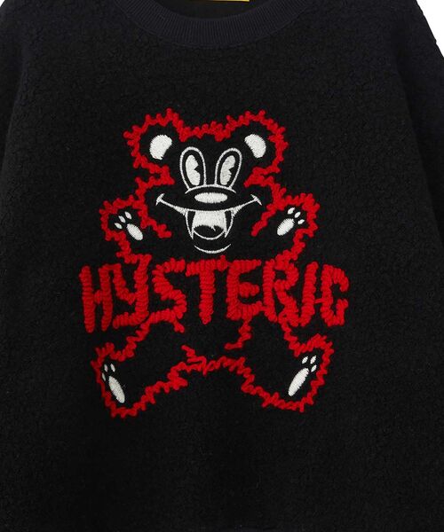 FIRE BEAR刺繍 オーバーサイズスウェット（スウェット）｜HYSTERIC