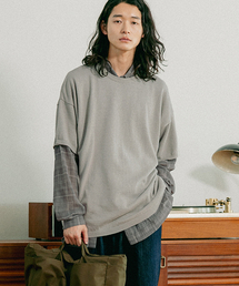 MALEN（マレン）の「ユニセックスニット半袖Tシャツグレー（ニット/セーター）」