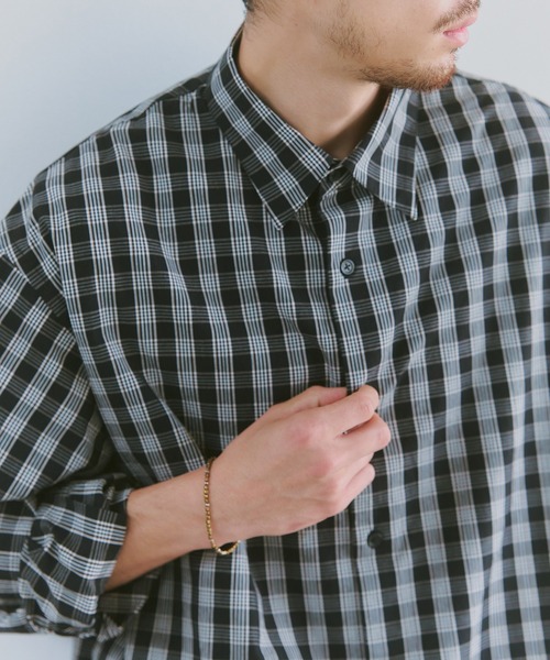 NewAnce(ニュアンス)の「【NewAnce】New Standard Check Shirts -Over Fit -(シャツ/ブラウス・メンズ・ブラウン/ブラック・L/M)」の4枚目の写真