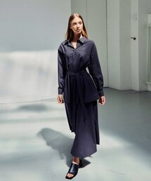 バックスリットストラップシャツ - チャコール