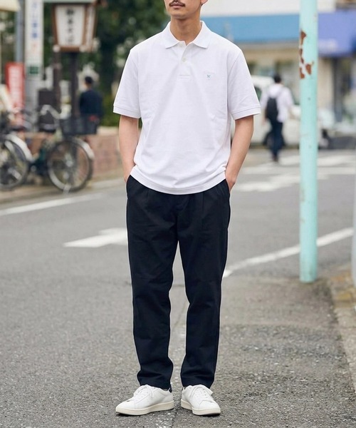 Barbour(バブアー)の「【Barbour】barbour original sports polo shirt af(ポロシャツ・メンズ・オリーブ/スカイブルー/グリーン/ネイビー/ブラック/ホワイト系1/ホワイト/ブラウン/グレー・M/XXL/L/XL)」の21枚目の写真