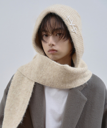 LAD EDITION（ラッドエディション）の「LAD Wool Knit Hooded Muffler_Ivory（ニットキャップ/ビーニー）」
