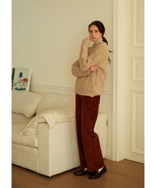 JUNECI(ジュネシ)の「ストレートレトロコーデュロイパンツ(オレンジブラウン)(その他パンツ・レディース・その他・SMALL/MEDIUM)」の1枚目の写真