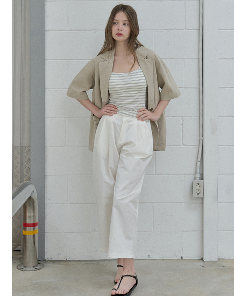 AVANT-G(アバン)の「Linen Overfit Basic Tailored Jacket - Beige(テーラードジャケット・レディース・その他・FREE)」の6枚目の写真