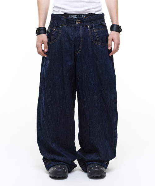 OPUS 0012(オーパス0012)の「Op. 09 HRC MELTED DENIM PANTS INDIGO(デニムパンツ・レディース・その他・SMALL/MEDIUM/LARGE/X-SMALL)」の2枚目の写真
