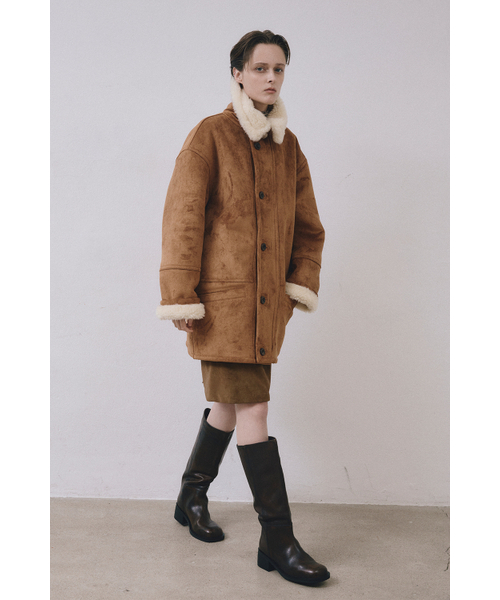 MIDNLOW(ミッドアンドロー)の「Acoustic Suede Shearling Coat(ムートンコート・レディース・その他・FREE)」の3枚目の写真