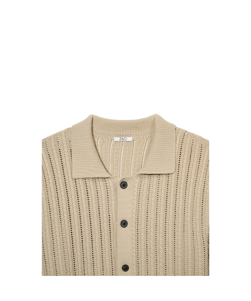 ZNO（ジーアンドオー）の「クローシェニットカーディガン（ベージュ）（カーディガン/ボレロ・メンズ・その他・LARGE/MEDIUM）」の4枚目の写真