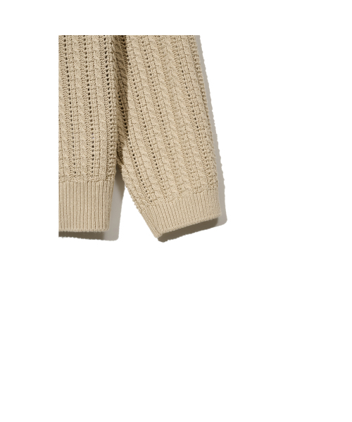 ZNO（ジーアンドオー）の「クローシェニットカーディガン（ベージュ）（カーディガン/ボレロ・メンズ・その他・LARGE/MEDIUM）」の5枚目の写真