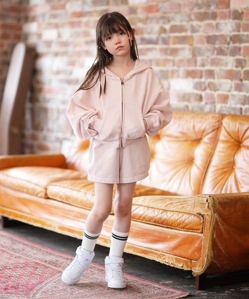 DC(ディーシー)の「DC/ディーシー ジップアップパーカー 26 KD GS HIDDEN SHORT ZH ムラサキ限定 YZH261519M(パーカー・キッズ・ピンク/ベージュ/ブラック・150cm/140cm/130cm)」の8枚目の写真