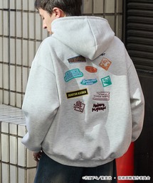 呪術廻戦 | 【呪術廻戦】別注 プリント 刺繍 オーバーサイズ プルオーバー パーカー(パーカー)