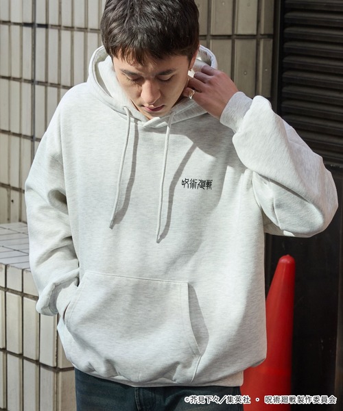 呪術廻戦(ジュジュツカイセン)の「【呪術廻戦】別注 プリント 刺繍 オーバーサイズ プルオーバー パーカー(パーカー・メンズ・オートミール/スミクロ/ネイビー・M/L)」の10枚目の写真