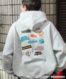 呪術廻戦（ジュジュツカイセン）の「【呪術廻戦】別注 プリント 刺繍 オーバーサイズ プルオーバー パーカー（パーカー）」